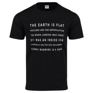 The Earth Is Flat Conspiracy T-shirt Size Small